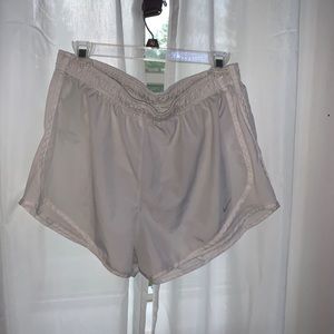 White Nike Running Shorts